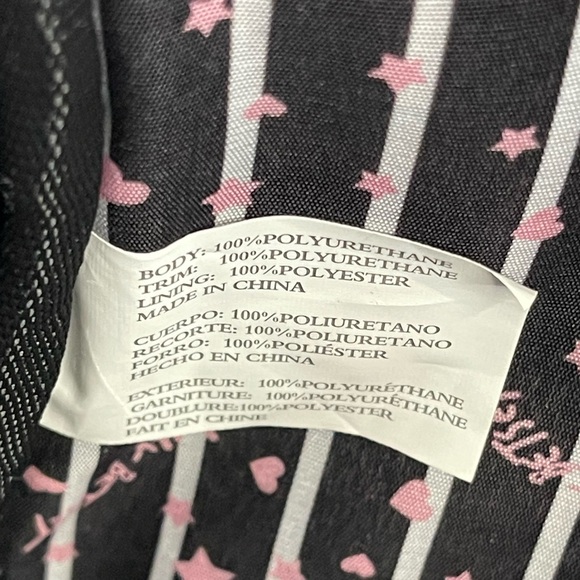 Betsey Johnson Pink and White Dome Backpack with Monogram - Picture 6 of 16